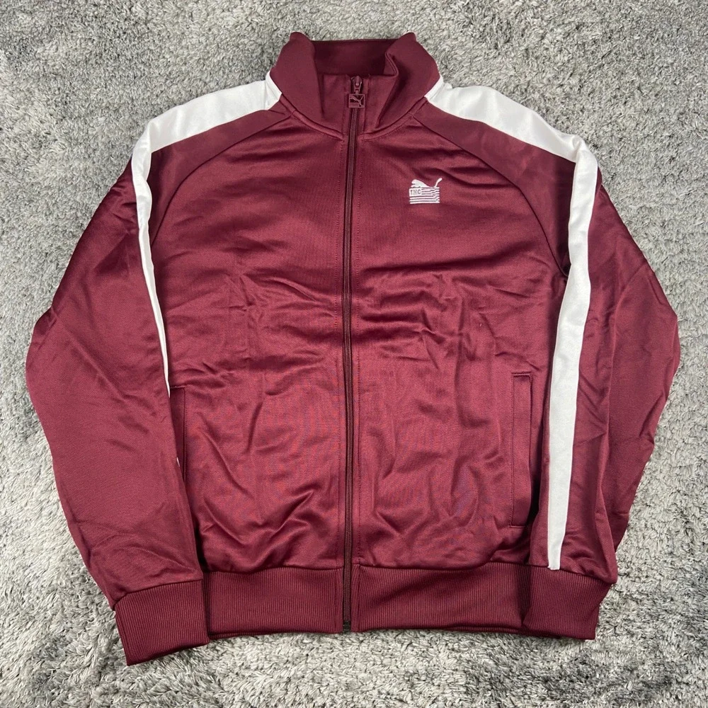 Puma TMC Hussle T7 Jacket Mens M Burgundy Track Jacket Nipsey Hussle 534808-05